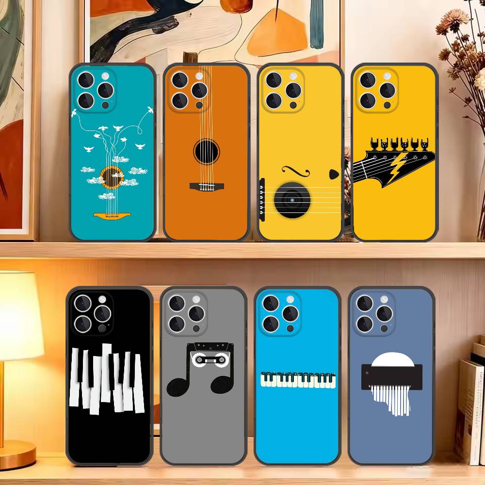 Musical Instrument Quotes - Coque de téléphone minimaliste à motif