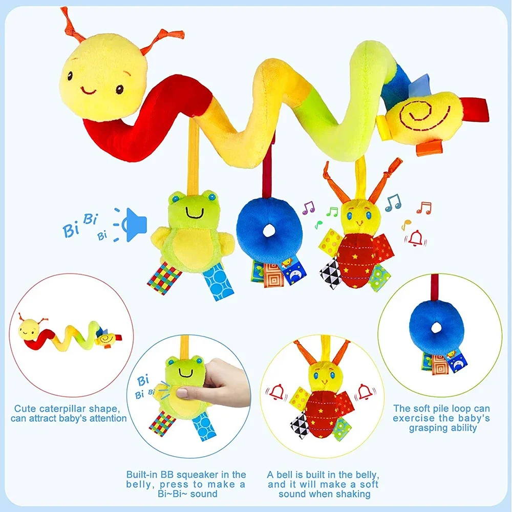 Musical Instrument Rattle - Jouets de poussette en spirale pour