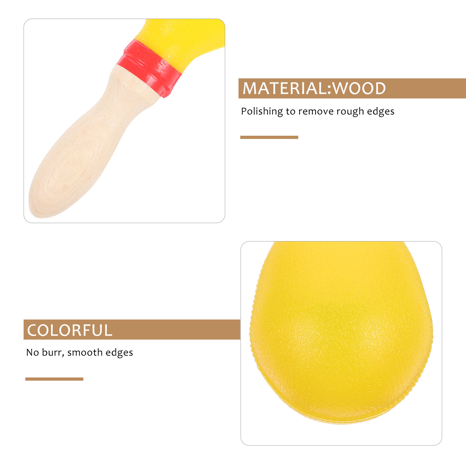 1 paire de maracas en bois, in - Musical Instrument You Shake avis et prix