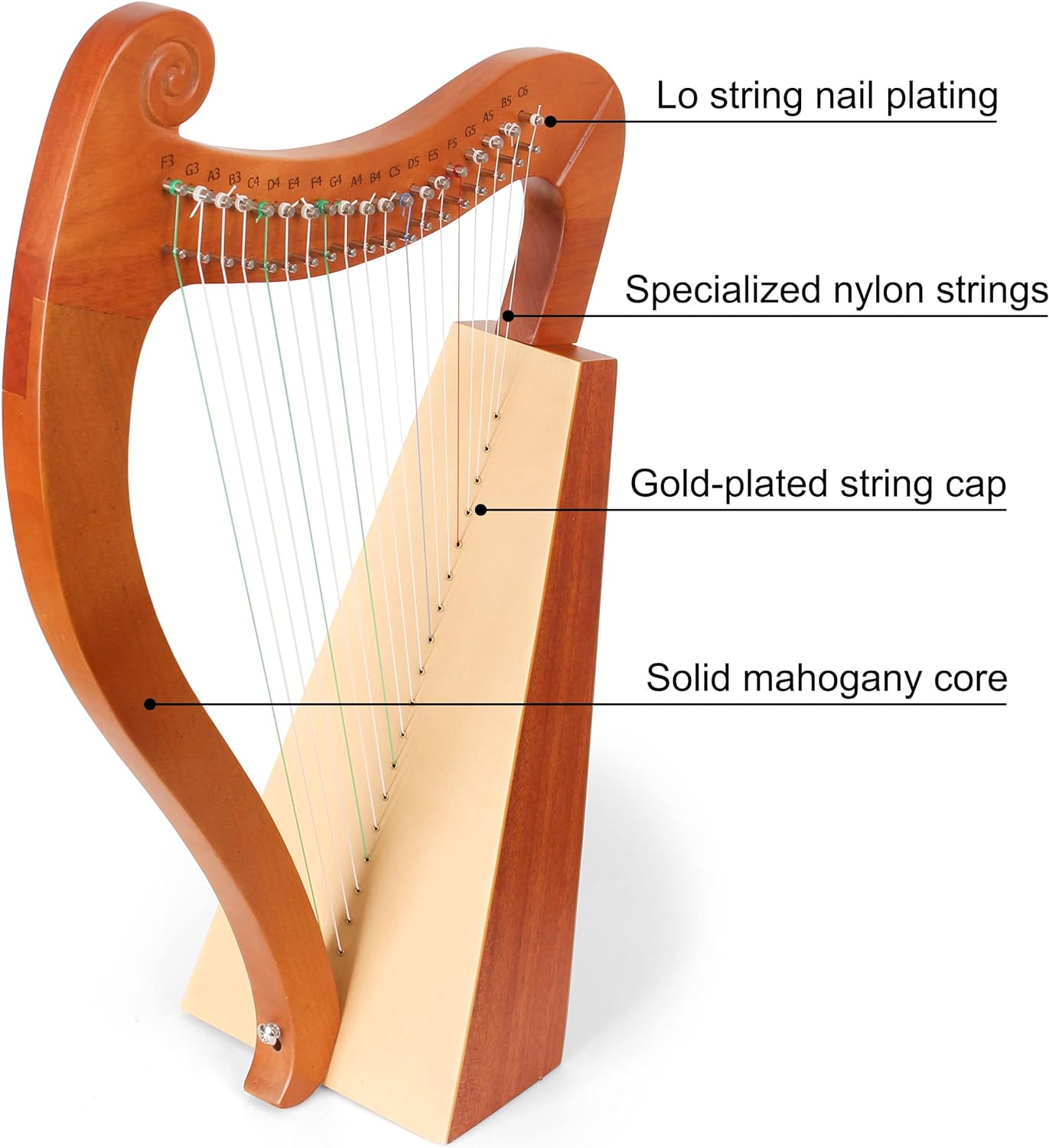 15 19 cordes Mini harpe Lyre P - Musical Instrument Names avis et prix