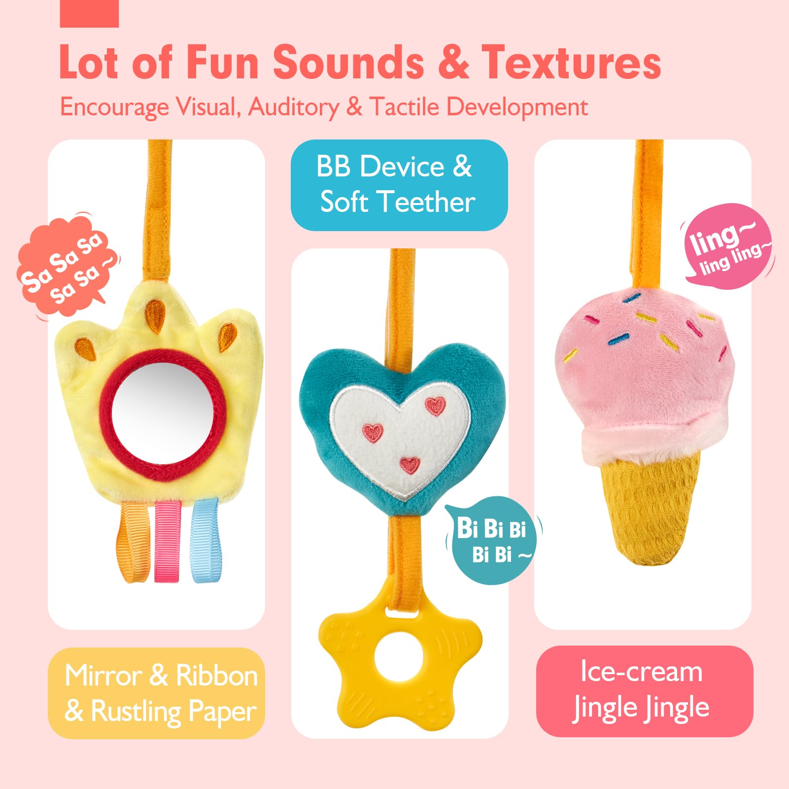 Jouets de siège de voiture pou - Musical Instrument Rattle avis et prix